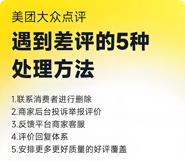 一個差評讓美團點評店鋪一月業績暴跌50%！